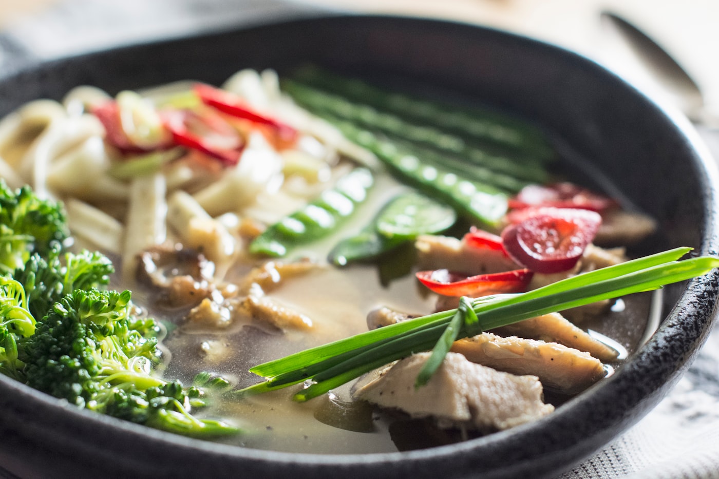 Mushroom Chicken Noodles